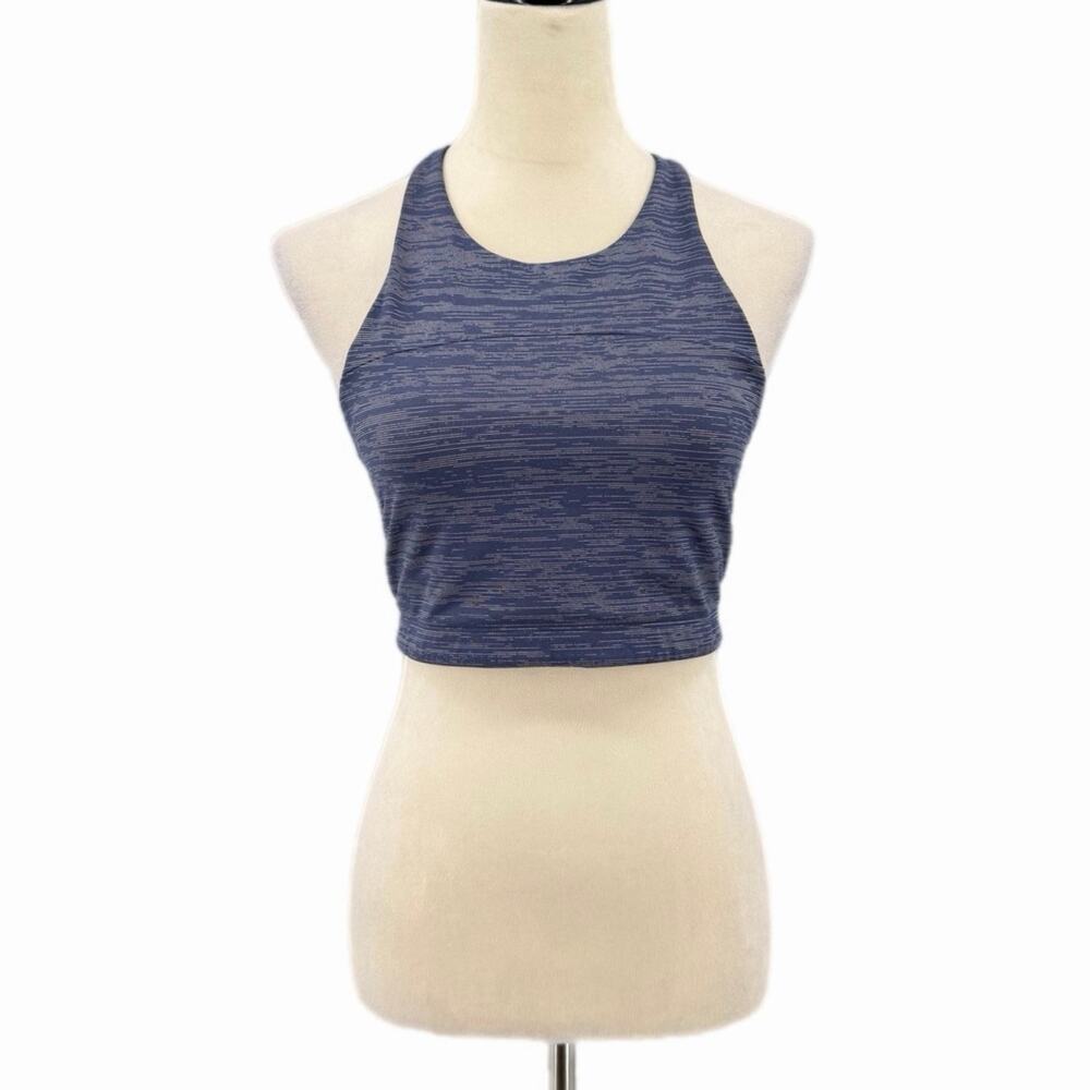 Outdoor Voices Navy Blue Move Free Gym Workout Athleisure Run Crop Top Bra Tank
